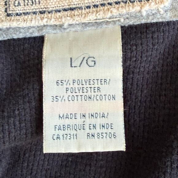 Buffalo David Bitton Sweatshirt Jacket Mens L Gray Distressed Look Printed Logo - Picture 14 of 16